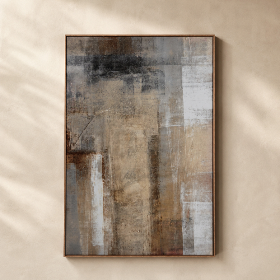 Cuadro Nera abstracto, lienzo, 80 × 120 cm