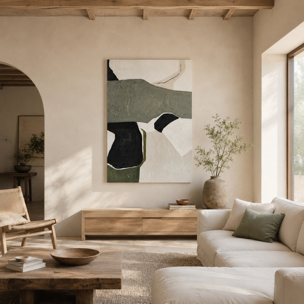 Cuadro Tena abstracto, lienzo, 80 × 120 cm