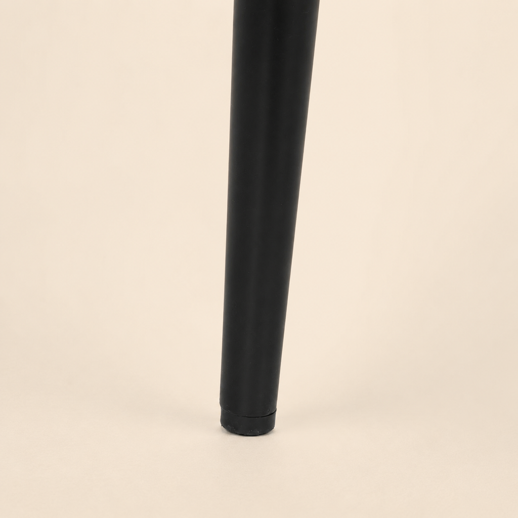 Silla de comedor tapizada, pata metálica