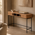 Consola Alea, 2 puertas, madera, 120 × 76 cm