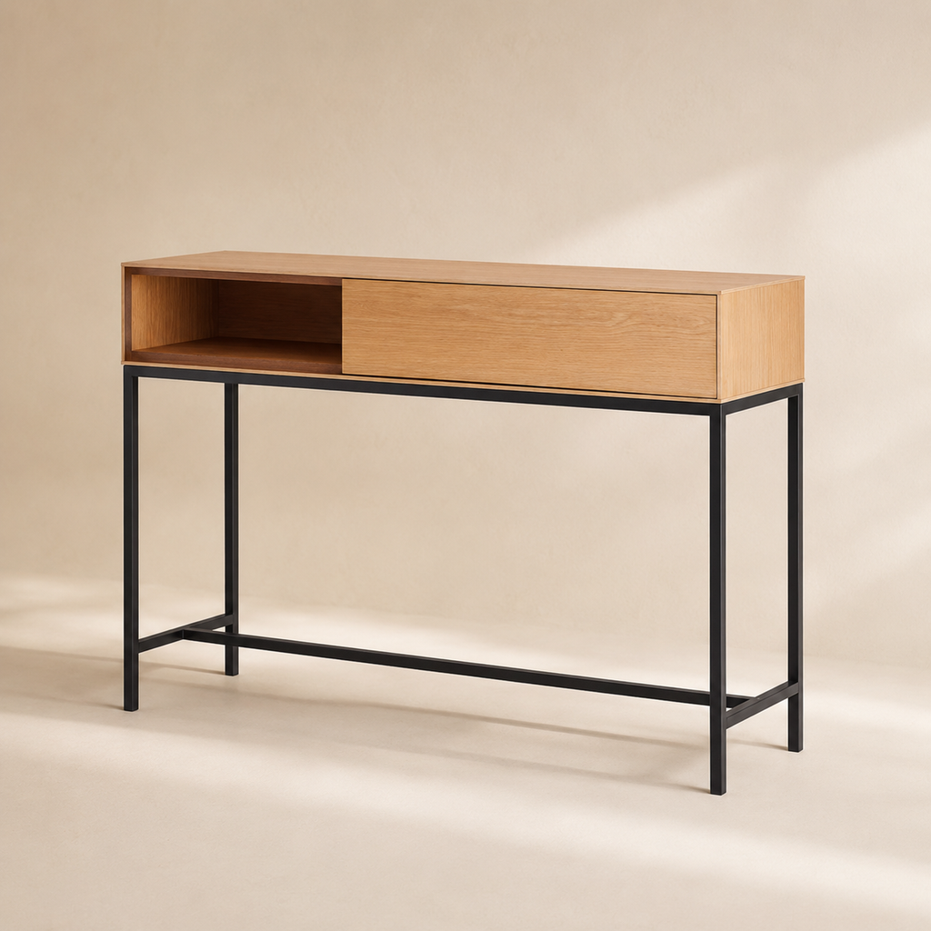 Dawn Console Table 100 cm 1 drawer + open compartment