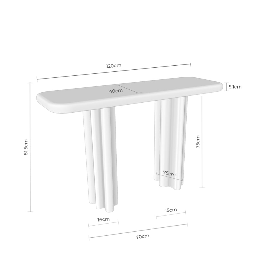 Console 120 cm white