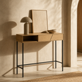 Consola Laia, 1 cajón, madera, 100 × 82 cm