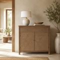 Consola Naila 2 puertas, madera, 90 × 90 cm
