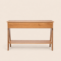 Console table 120 cm oak 2 drawers