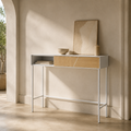 Consola Norí, 1 cajón, madera, 100 × 82 cm