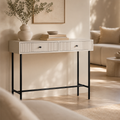 Consola Salma 2 cajones, madera, 90 × 75 cm