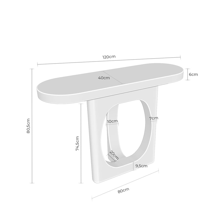 Consola Seda, 2 puertas, madera, 120 × 76 cm