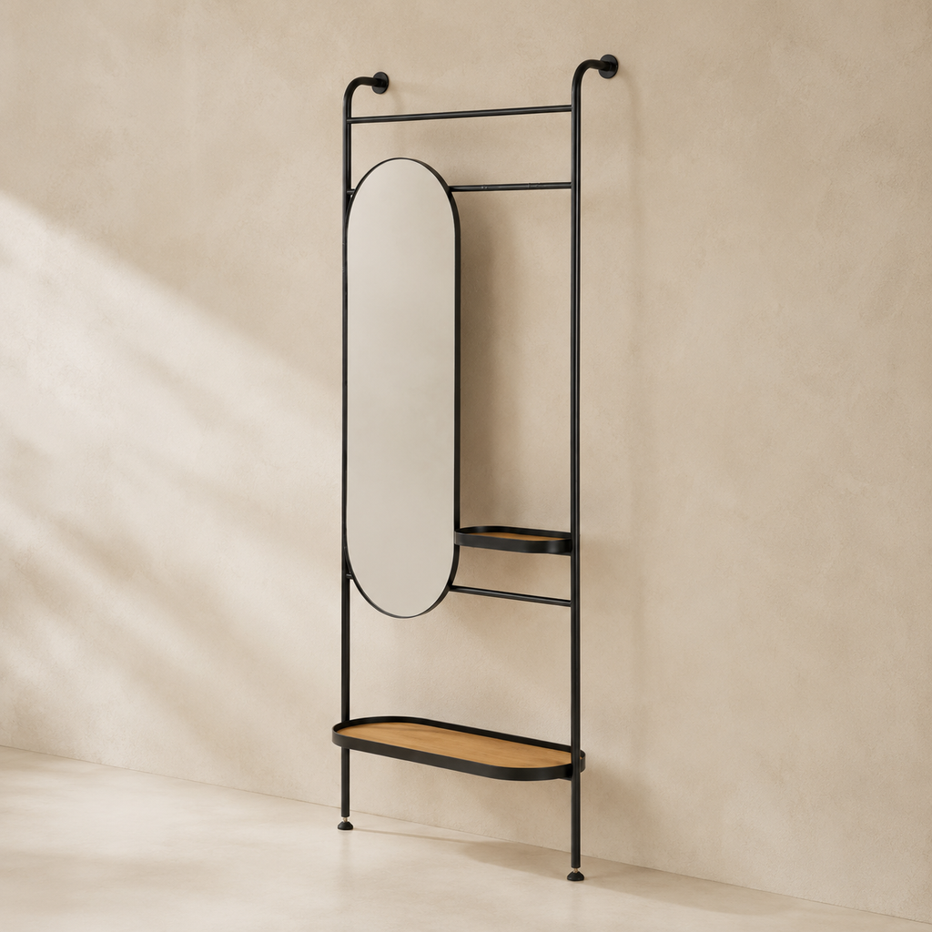 Arch metal mirror 80×200 cm