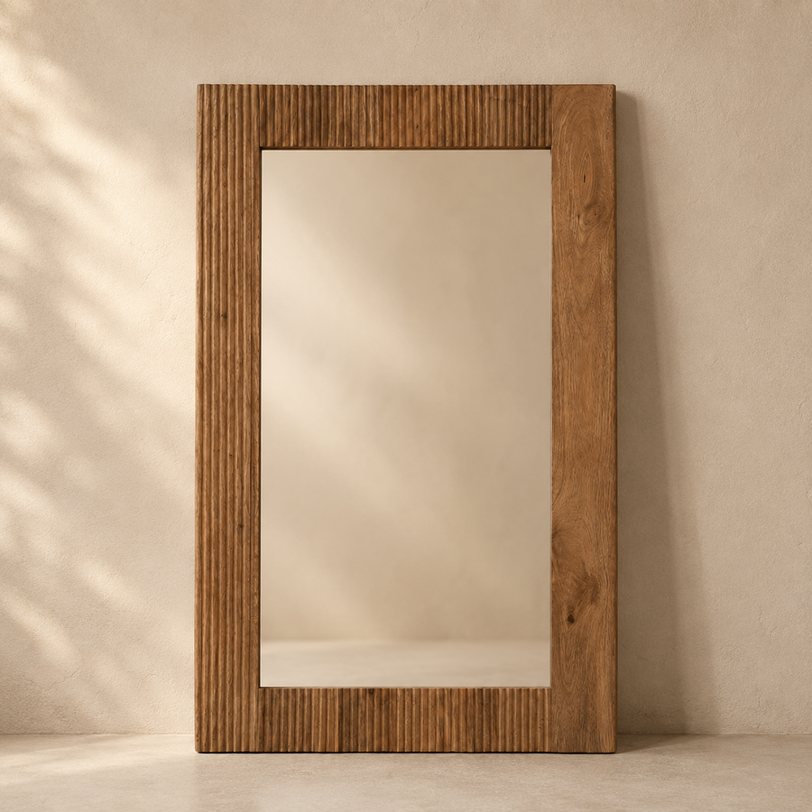 Rectangular wooden mirror 70×110 cm