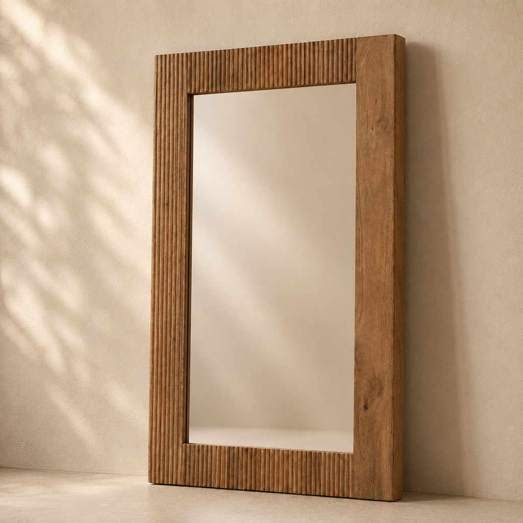 Rectangular wooden mirror 70×110 cm