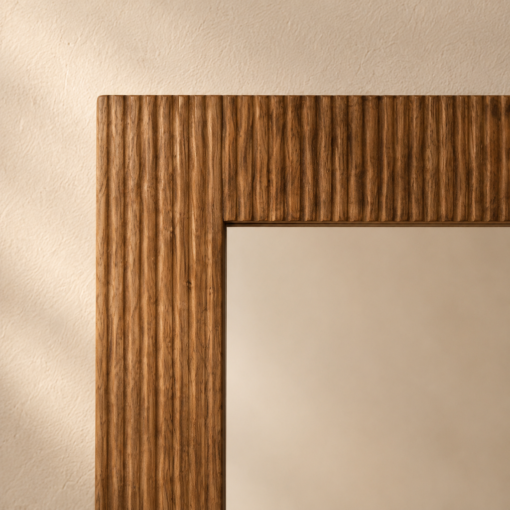 Rectangular wooden mirror 70×110 cm