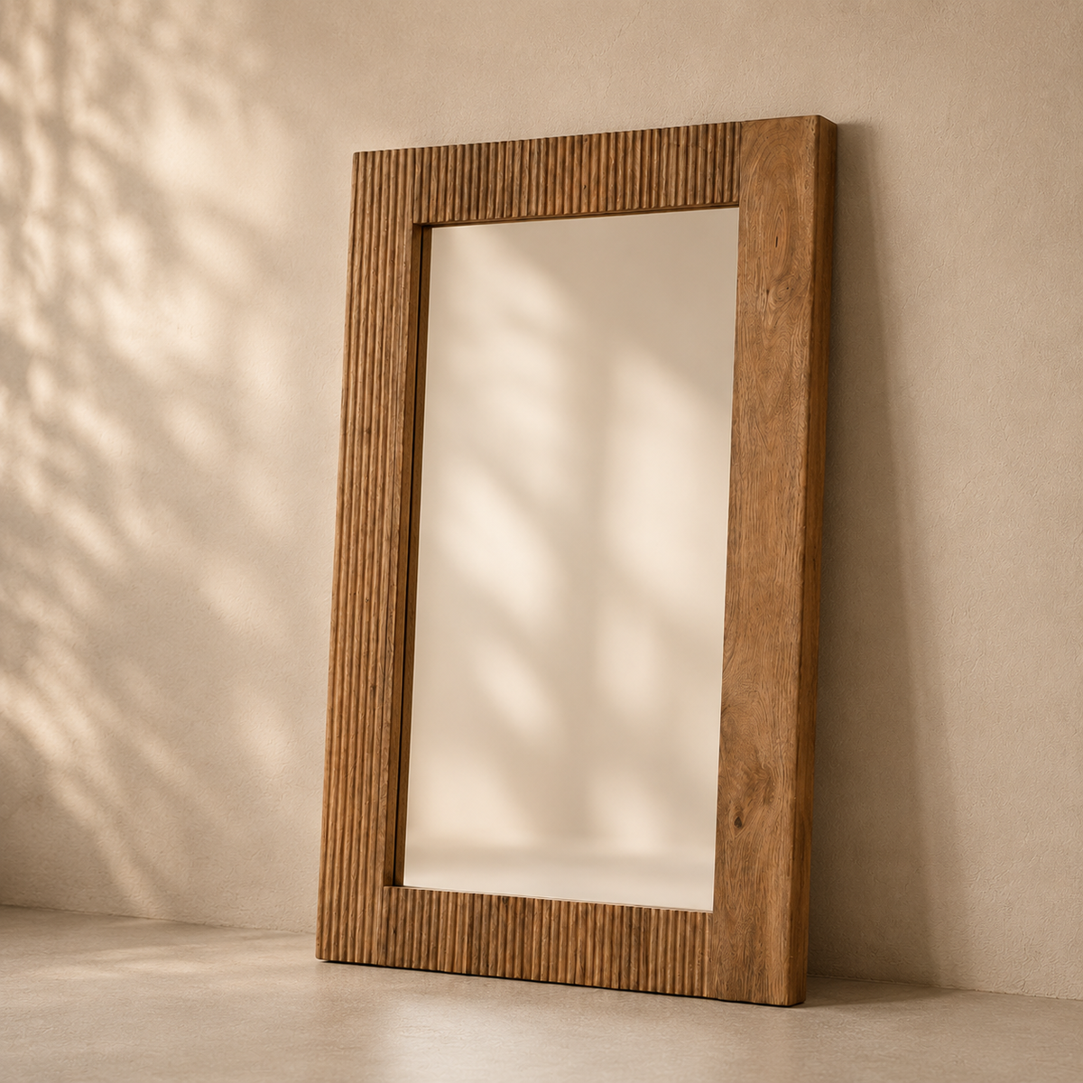 Rectangular wooden mirror 70×110 cm