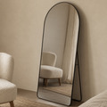 Espejo Lumar rectangular, aluminio, 80 × 180 cm