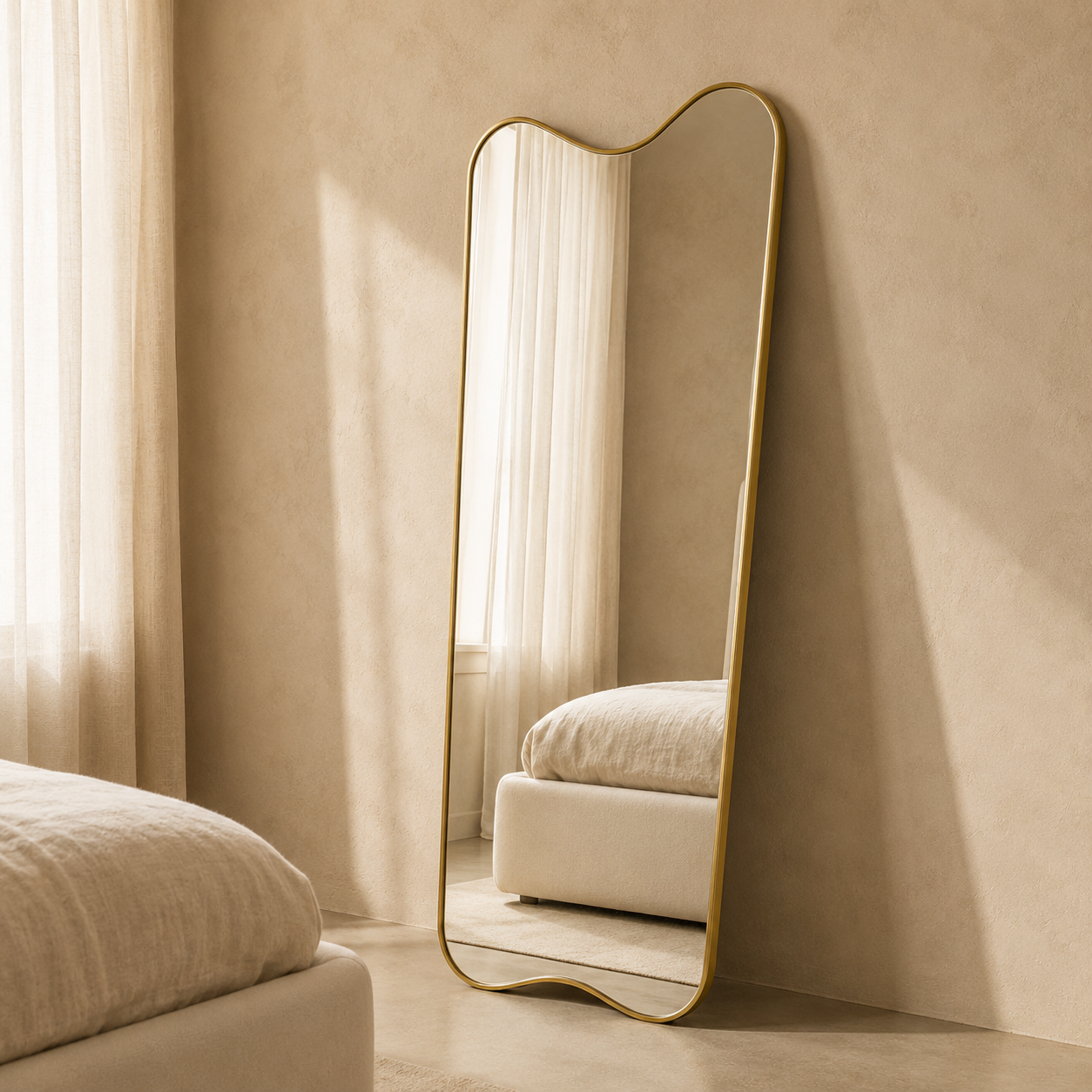 Espejo Mirella rectangular, aluminio, 80 × 180 cm