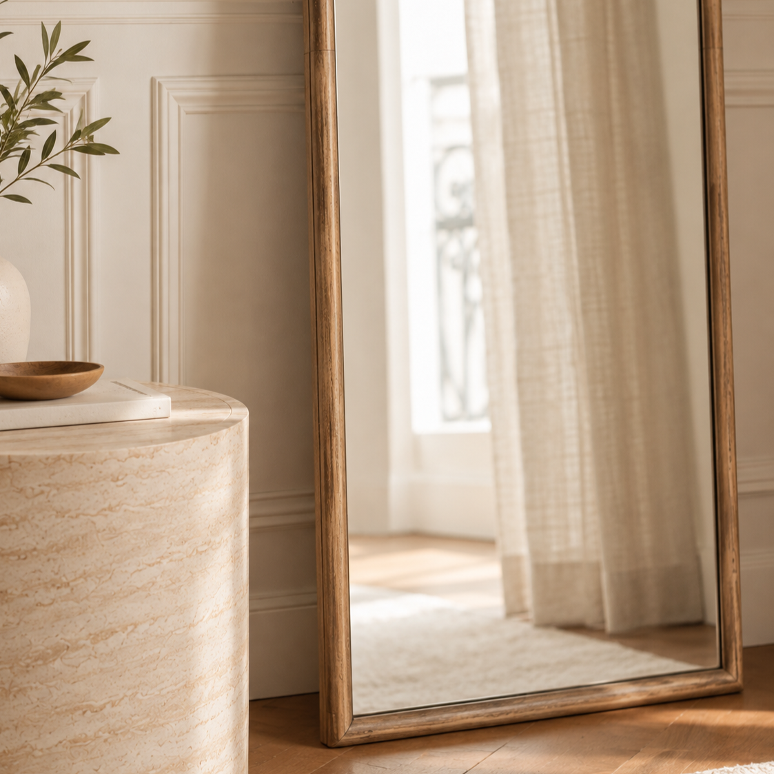 60×170 cm Rectangular Wooden Mirror