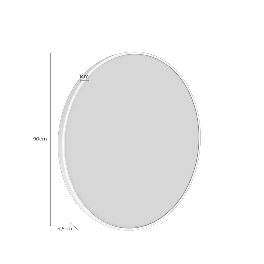 Round aluminum mirror Ø90 cm
