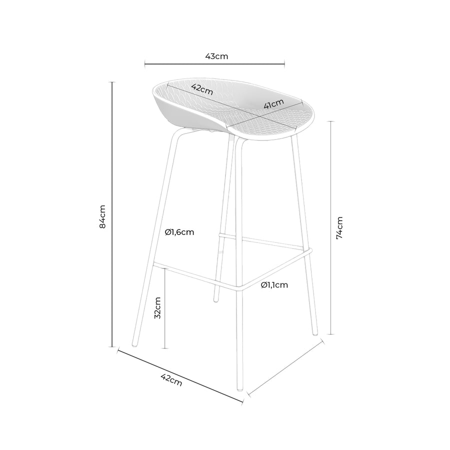 Polypropylene high stool