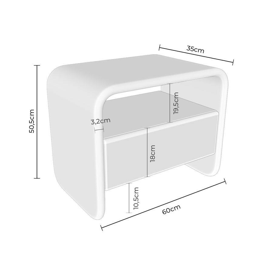 Nara Side Table 60x35 cm