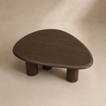 Mesa de centro ovalada de madera, 102 cm
