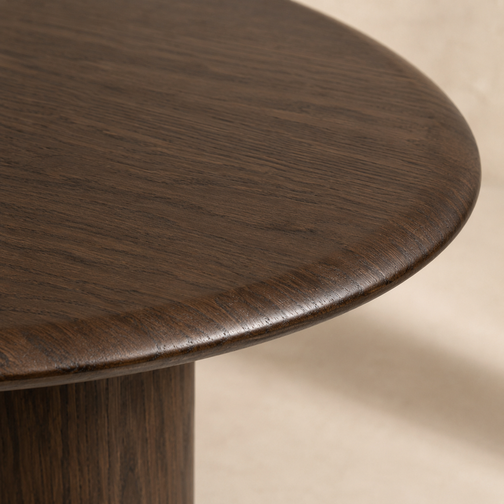 Mesa de centro ovalada de madera, 102 cm