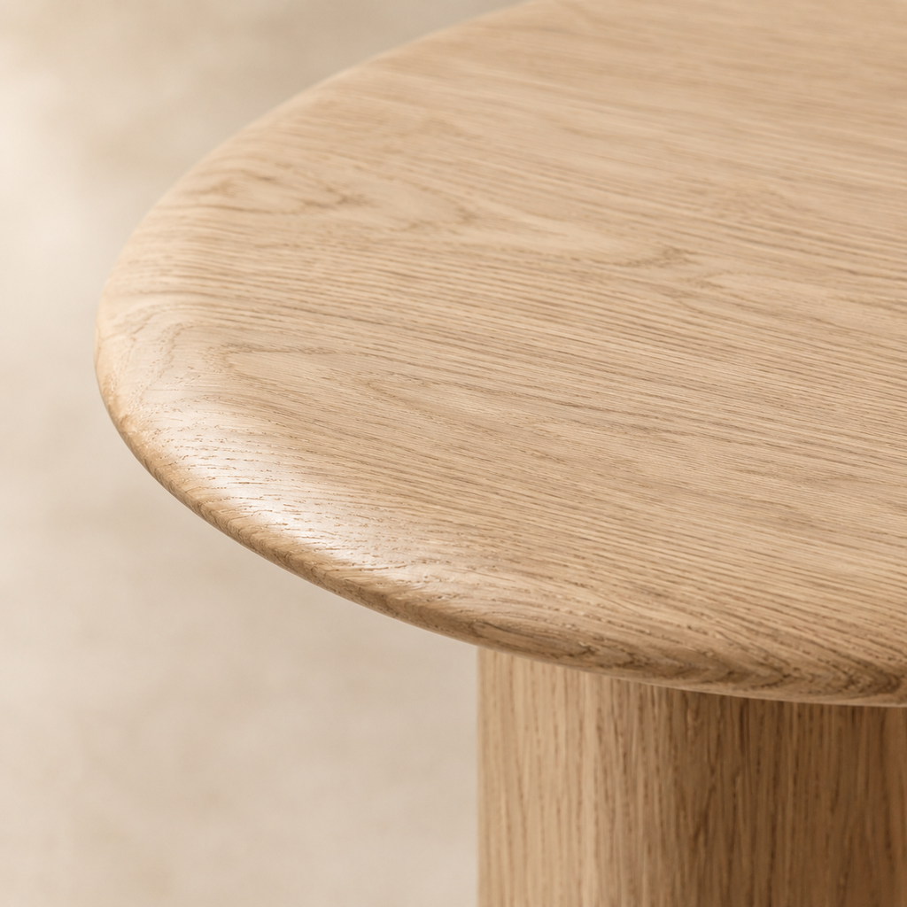 Mesa de centro ovalada de madera, 102 cm