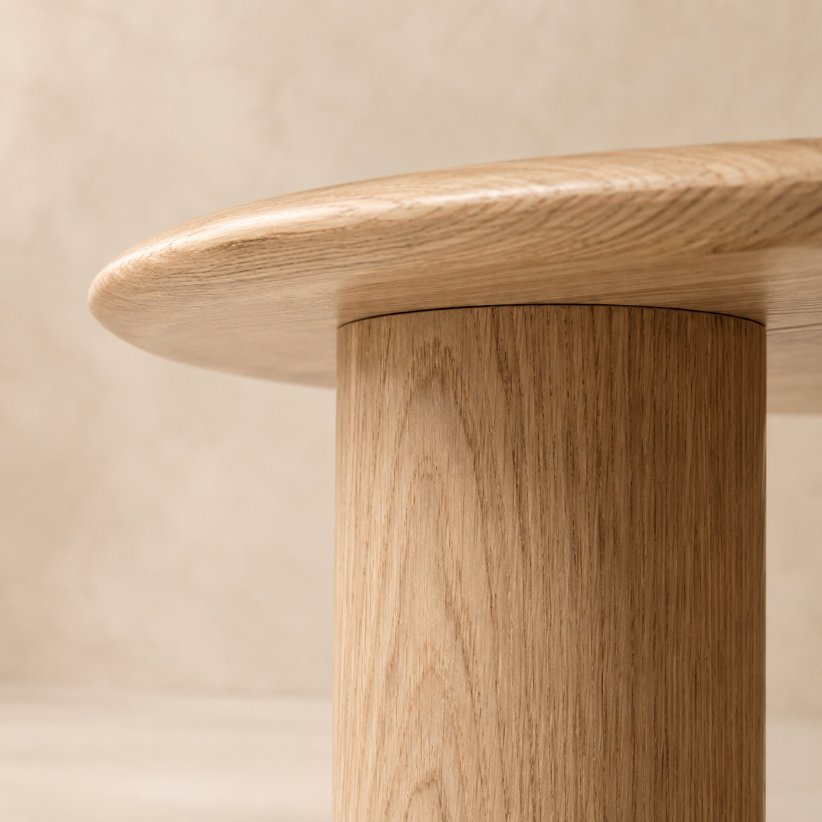 Mesa de centro ovalada de madera, 102 cm