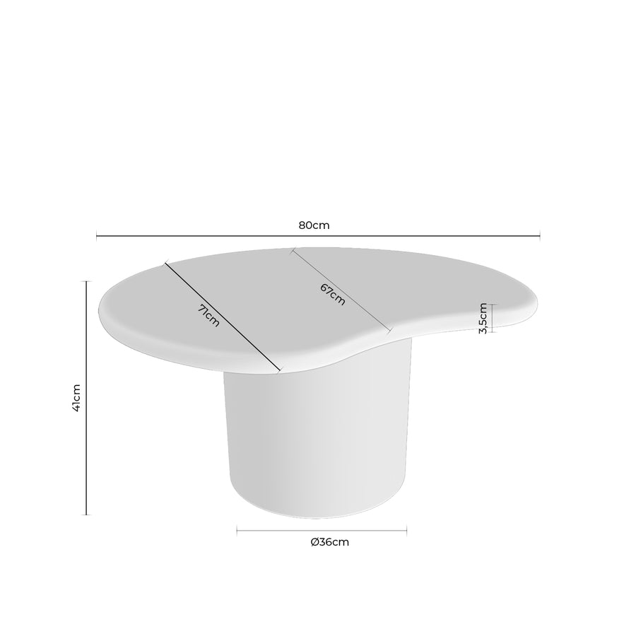 Rectangular wooden coffee table, 80 cm