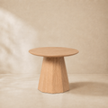 Round wooden coffee table, 50 cm