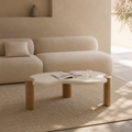 Lacquered rectangular coffee table, 125 cm