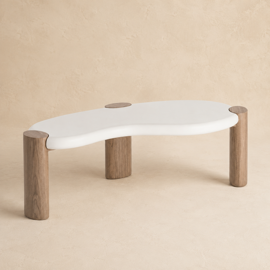Mesa de centro rectangular lacada, 125 cm