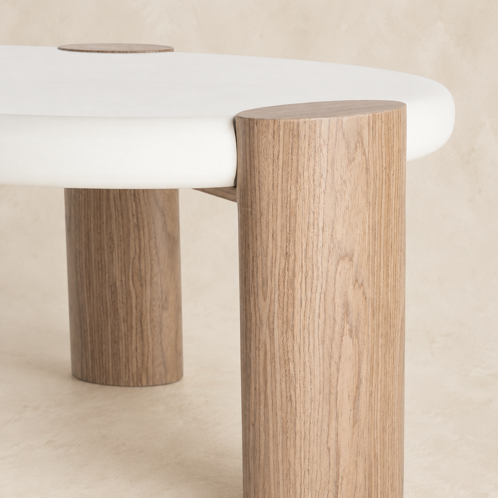 Mesa de centro rectangular lacada, 125 cm
