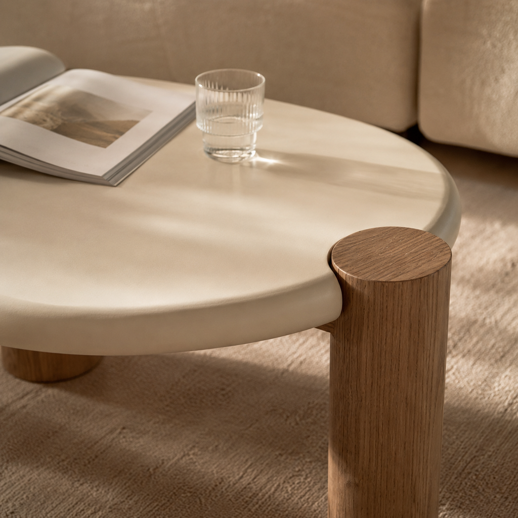 Mesa de centro rectangular lacada, 125 cm