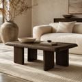 Mesa de centro rectangular de madera, 120 cm