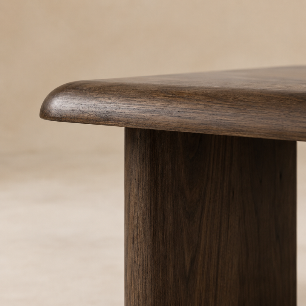 Mesa de centro rectangular de madera, 120 cm