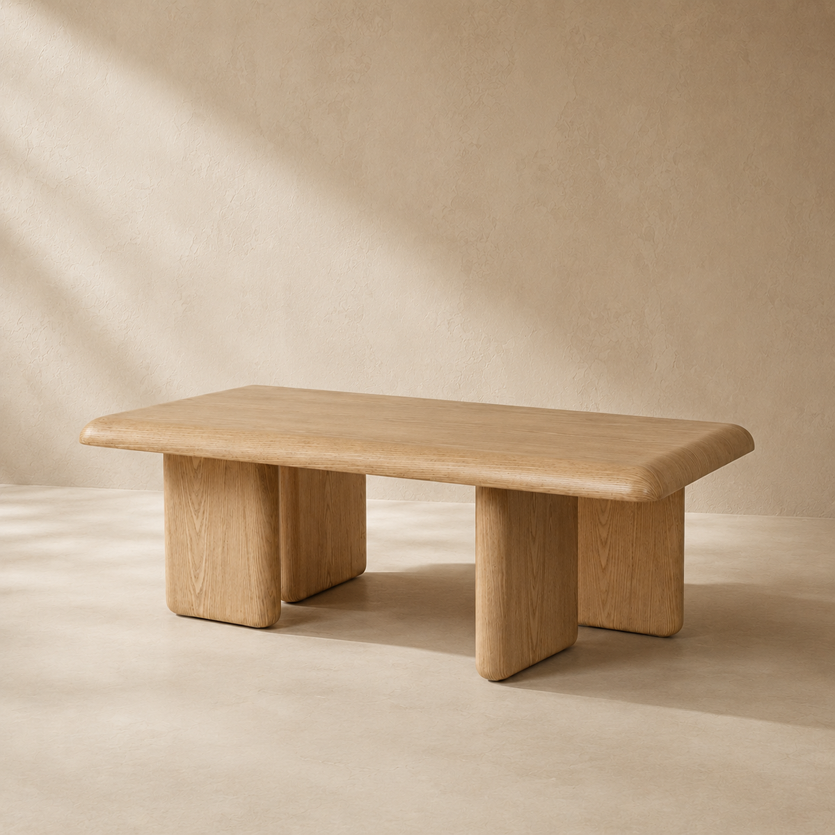Mesa de centro rectangular de madera, 120 cm