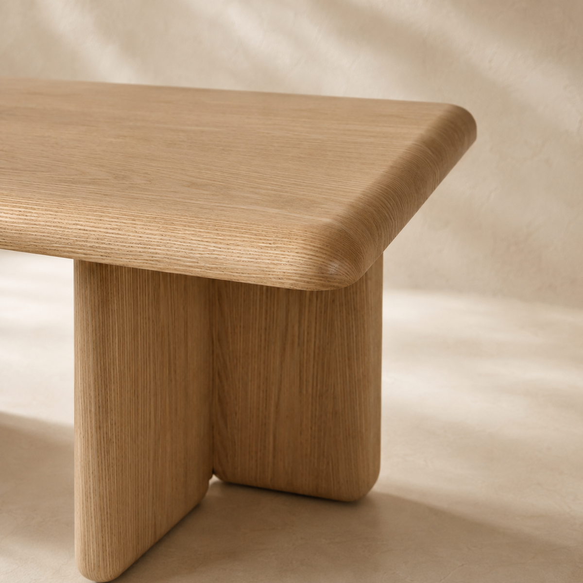 Mesa de centro rectangular de madera, 120 cm