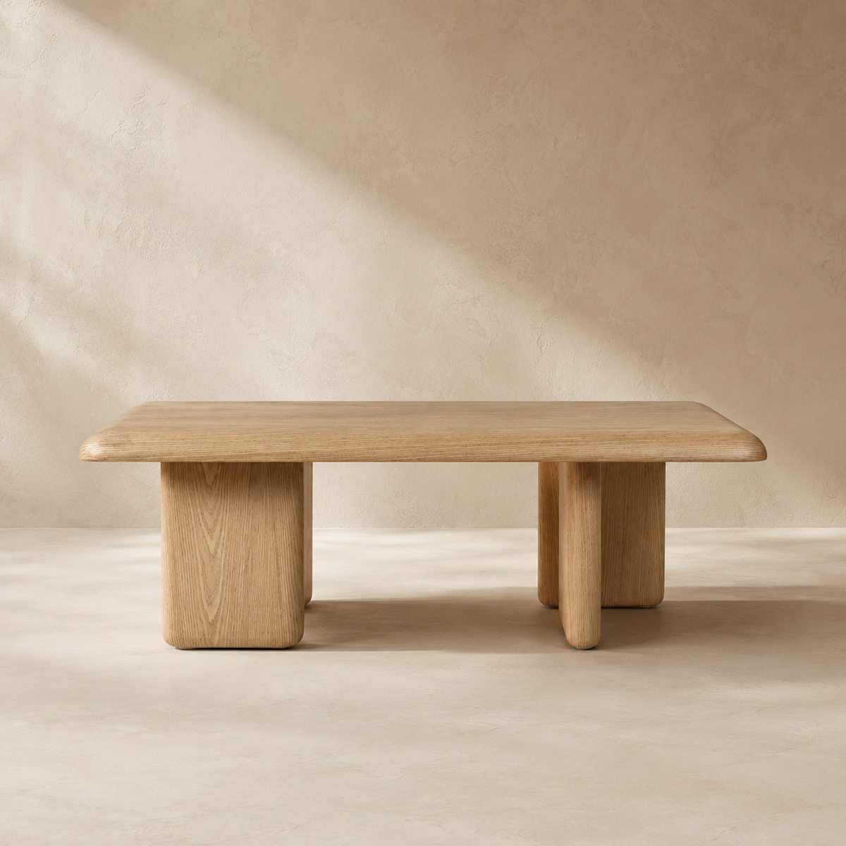 Mesa de centro rectangular de madera, 120 cm