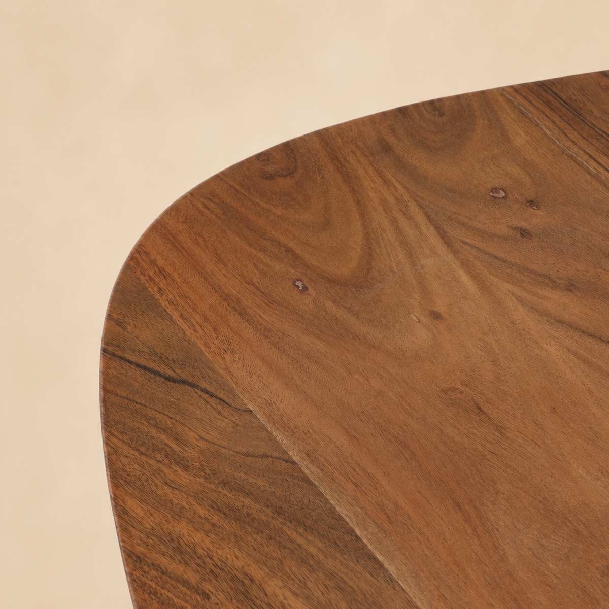 Set of 3 rectangular wooden coffee tables, 86 cm