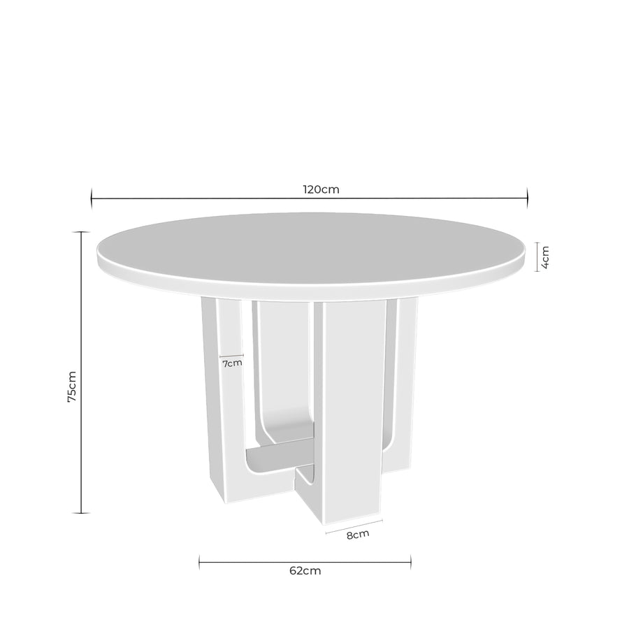 Mesa Saona, madera, Ø120 cm