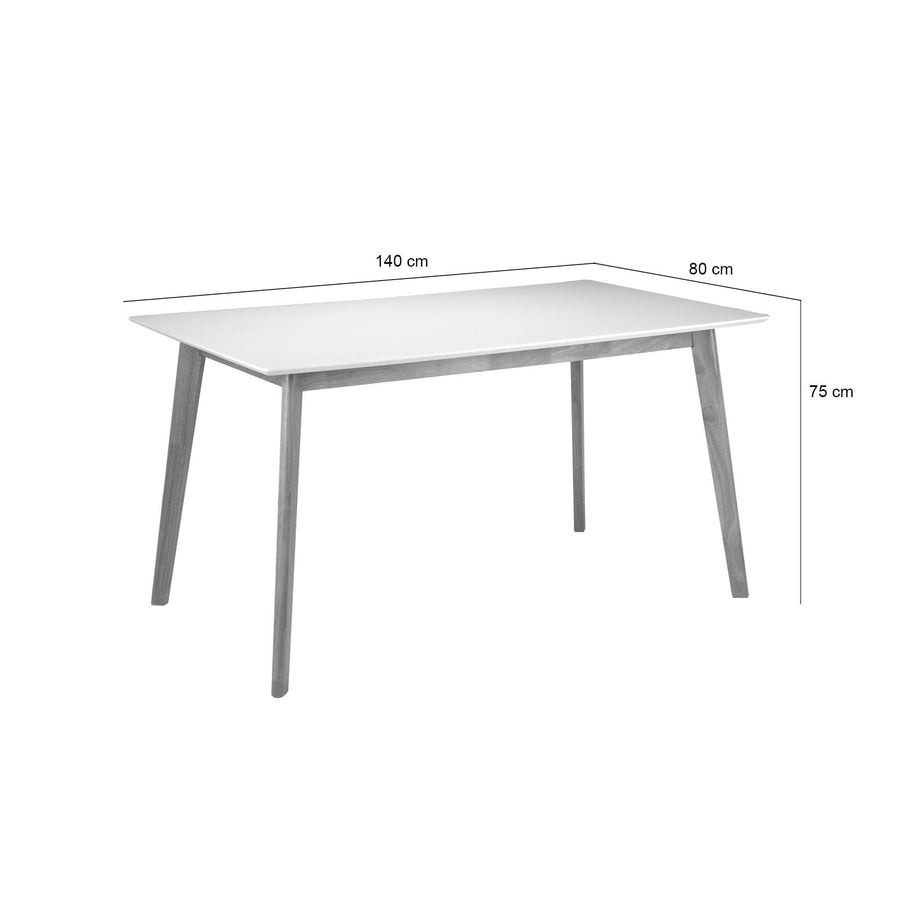 Mesa Selma, madera, 140 × 80 cm