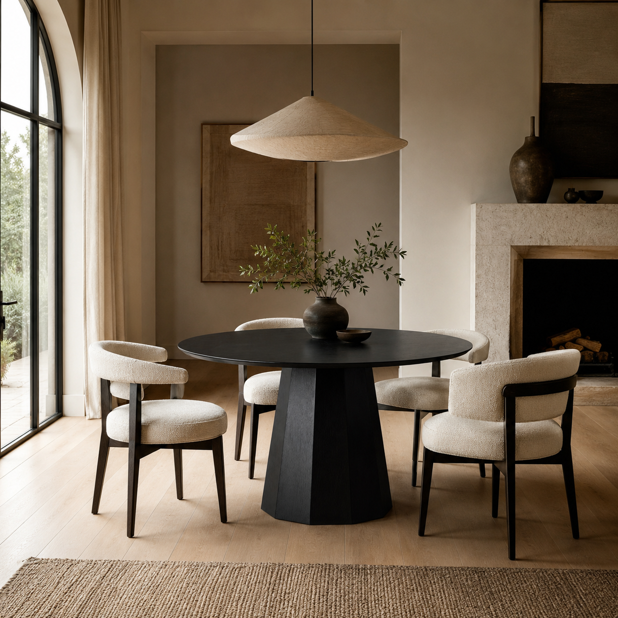 Mesa Sira, madera, Ø120 cm