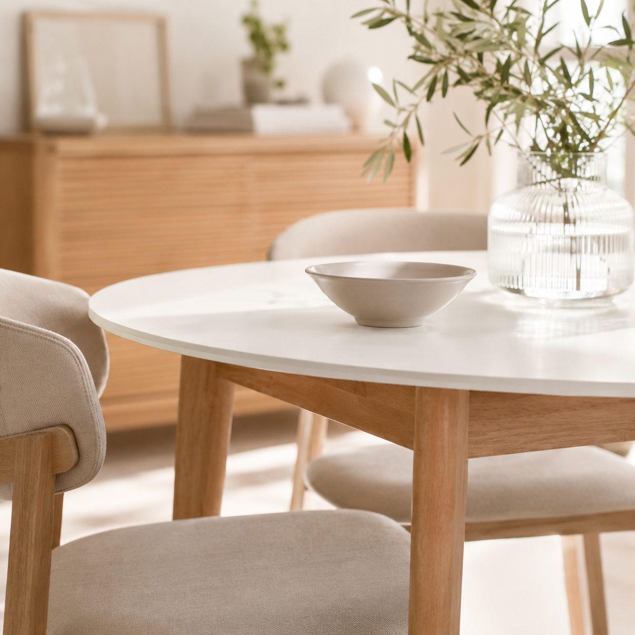 Mesa Tave, madera, Ø100 cm
