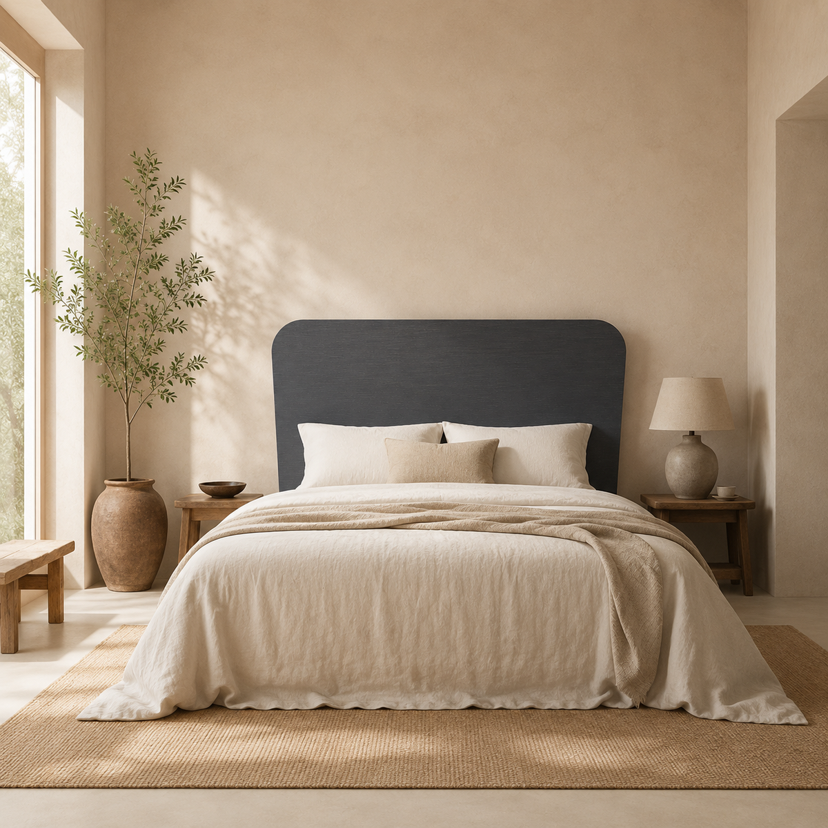 GENUINE WOOD HEADBOARD 135 cm