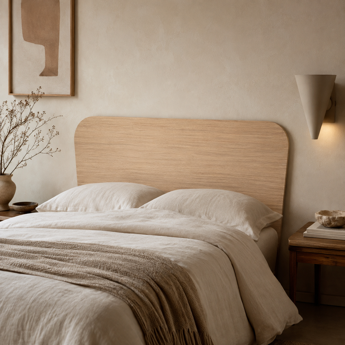 GENUINE WOOD HEADBOARD 135 cm