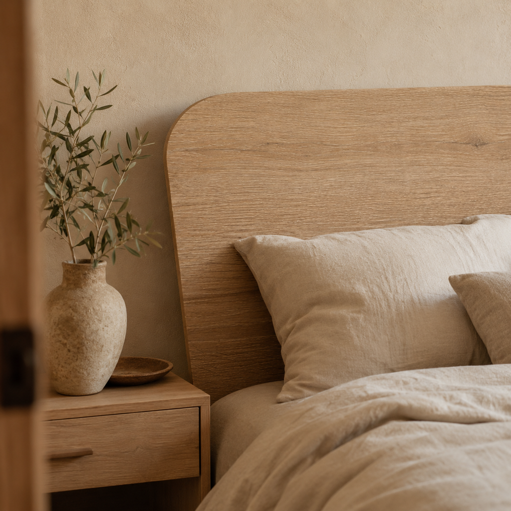 GENUINE WOOD HEADBOARD 105 cm