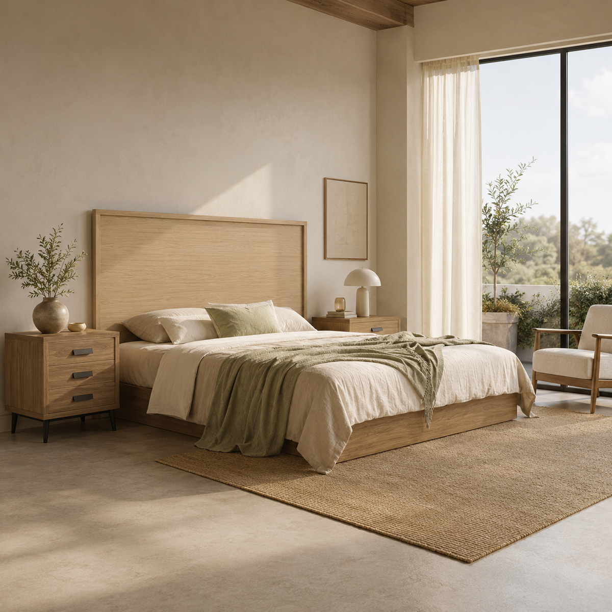 KUBIK 105 cm WOOD HEADBOARD