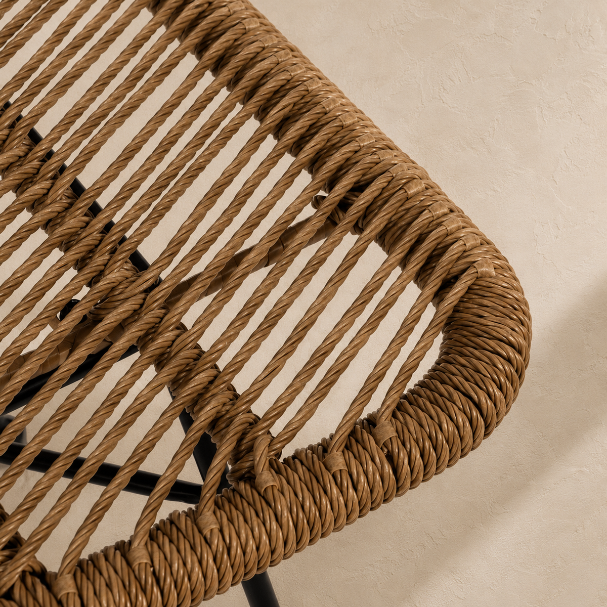 Silla de comedor para interior y exterior, estructura de acero