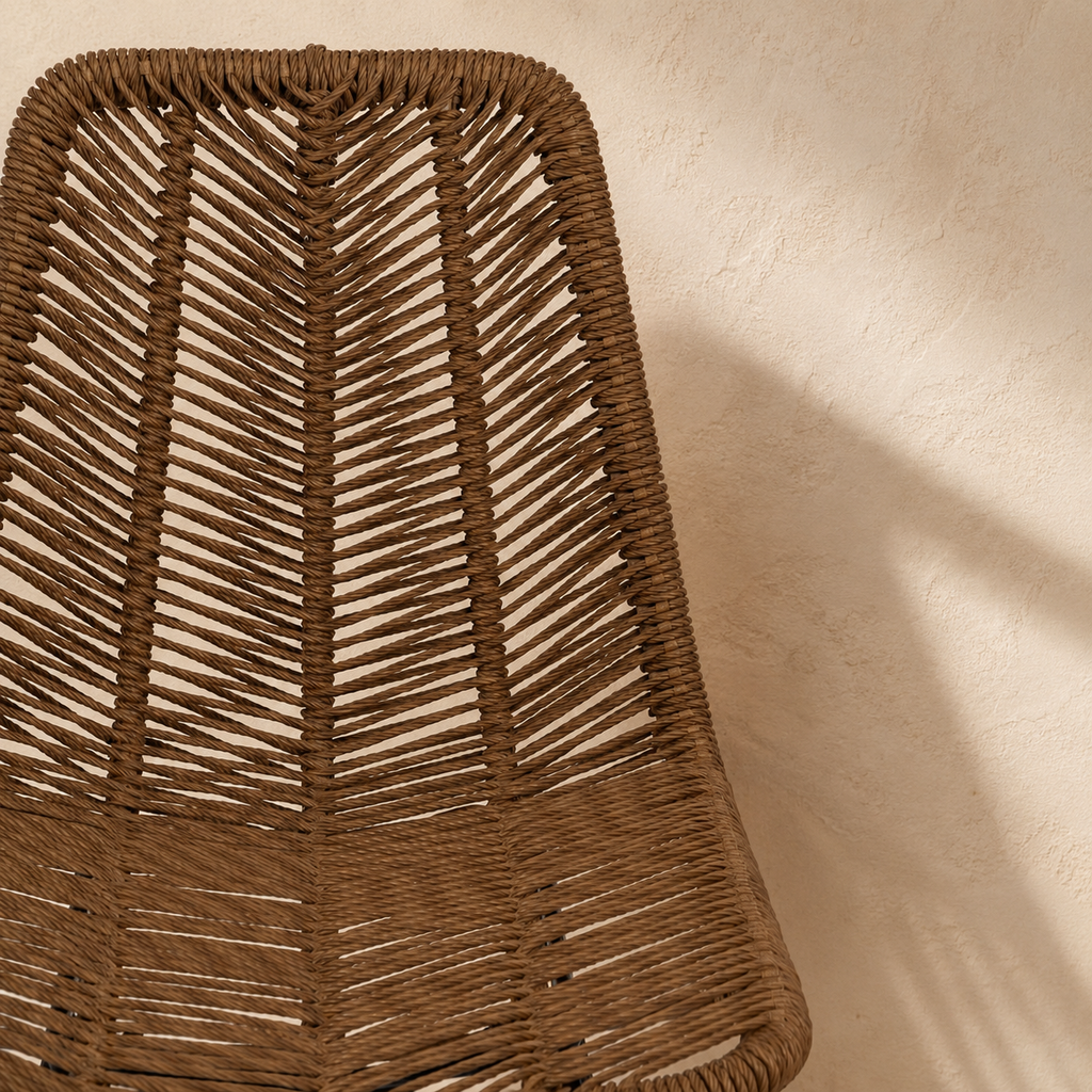 Silla de comedor para interior y exterior, estructura de acero