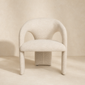 Silla de comedor tapizada, pata metálica